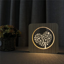 Load image into Gallery viewer, Love Tree Wooden Lamp 