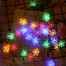 Load image into Gallery viewer, Multicolor Snowflakes String Light 