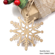 Load image into Gallery viewer, Christmas Hanging Wooden Snowflakes