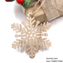 Load image into Gallery viewer, Christmas Hanging Wooden Snowflakes