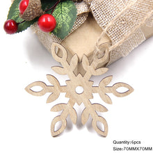 Load image into Gallery viewer, Christmas Hanging Wooden Snowflakes