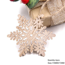 Load image into Gallery viewer, Christmas Hanging Wooden Snowflakes