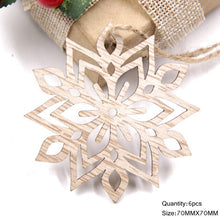 Load image into Gallery viewer, Christmas Hanging Wooden Snowflakes