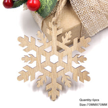 Load image into Gallery viewer, Christmas Hanging Wooden Snowflakes