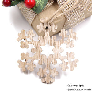 Christmas Hanging Wooden Snowflakes