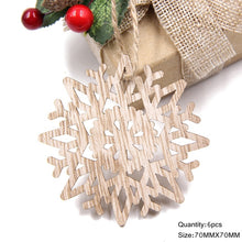 Load image into Gallery viewer, Christmas Hanging Wooden Snowflakes