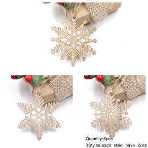 Christmas Hanging Wooden Snowflakes