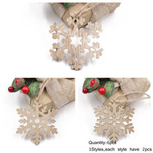 Load image into Gallery viewer, Christmas Hanging Wooden Snowflakes