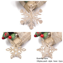 Load image into Gallery viewer, Christmas Hanging Wooden Snowflakes