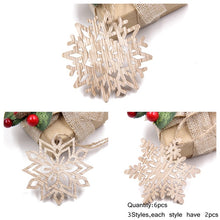 Load image into Gallery viewer, Christmas Hanging Wooden Snowflakes