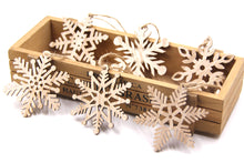 Load image into Gallery viewer, Christmas Hanging Wooden Snowflakes