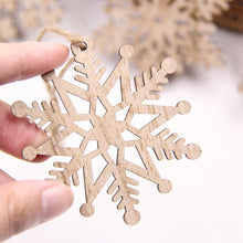 Load image into Gallery viewer, Christmas Hanging Wooden Snowflakes