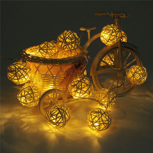 Rattan Ball String Light