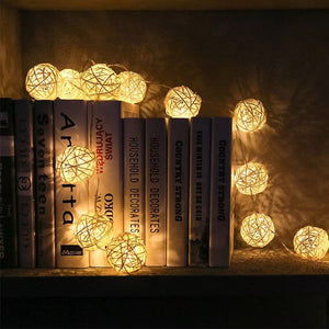 Rattan Ball String Light