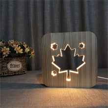 Load image into Gallery viewer, Maple Leaf Wooden Lamp Allumery