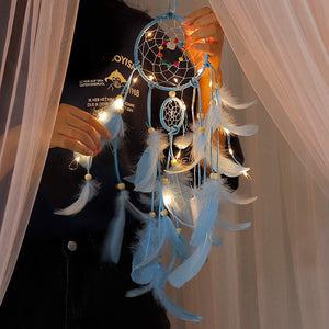 Blue Dream Catcher Hanging Light