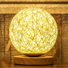 Load image into Gallery viewer, Twine Rattan Lamp - Rounded