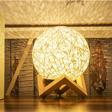 Load image into Gallery viewer, Beige Twine Rattan Lamp